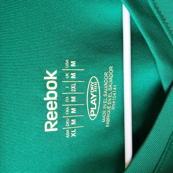 Reebok Play Dry V-neck Pullover Long-sleeved Activewear Top Size M - Picture 2 of 6